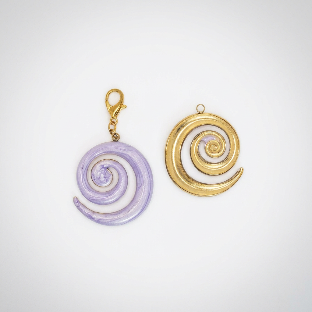 Colgante Espiral Malva