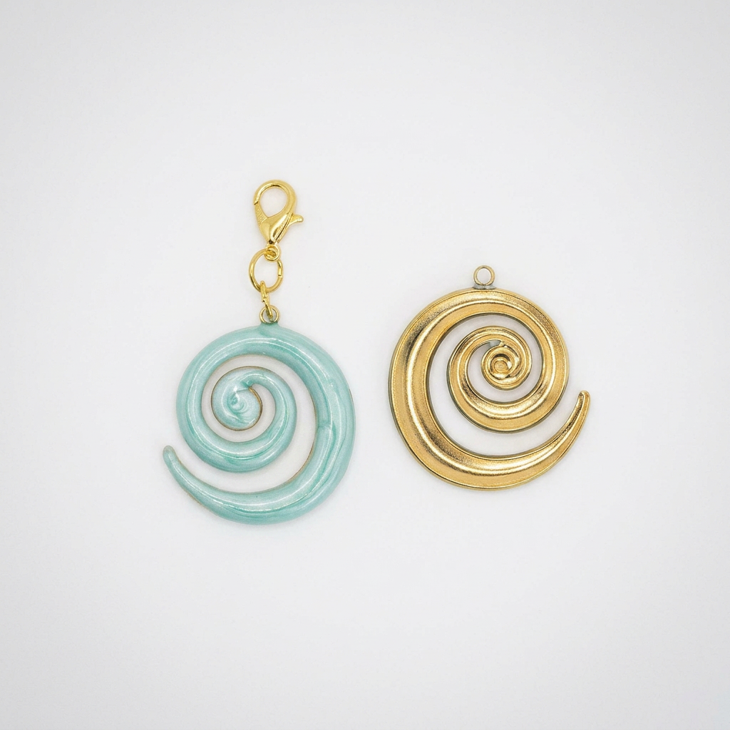 Colgante Espiral Verde Agua