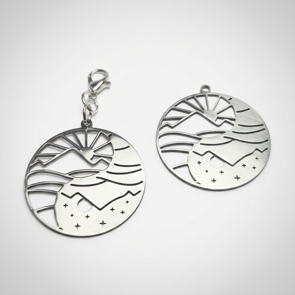 Colgante Yin y Yang Plateado