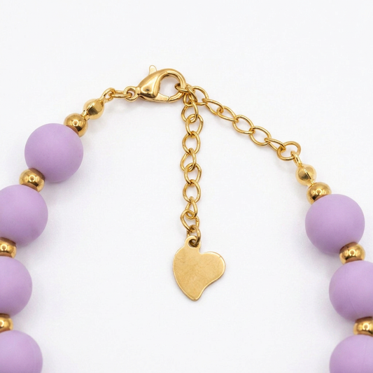 Pulsera Arcoíris Malva Dorado