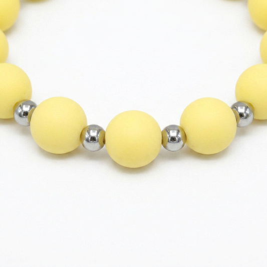 Pulsera Arcoíris Amarillo Plateado