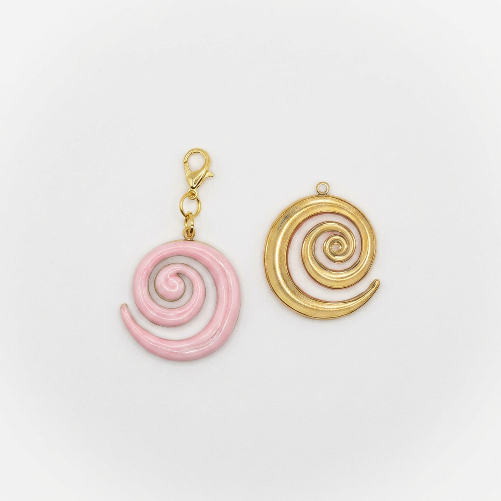 Colgante Espiral Rosa