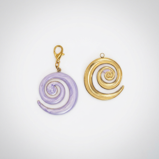 Colgante Espiral Malva