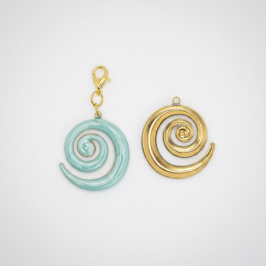 Colgante Espiral Verde Agua