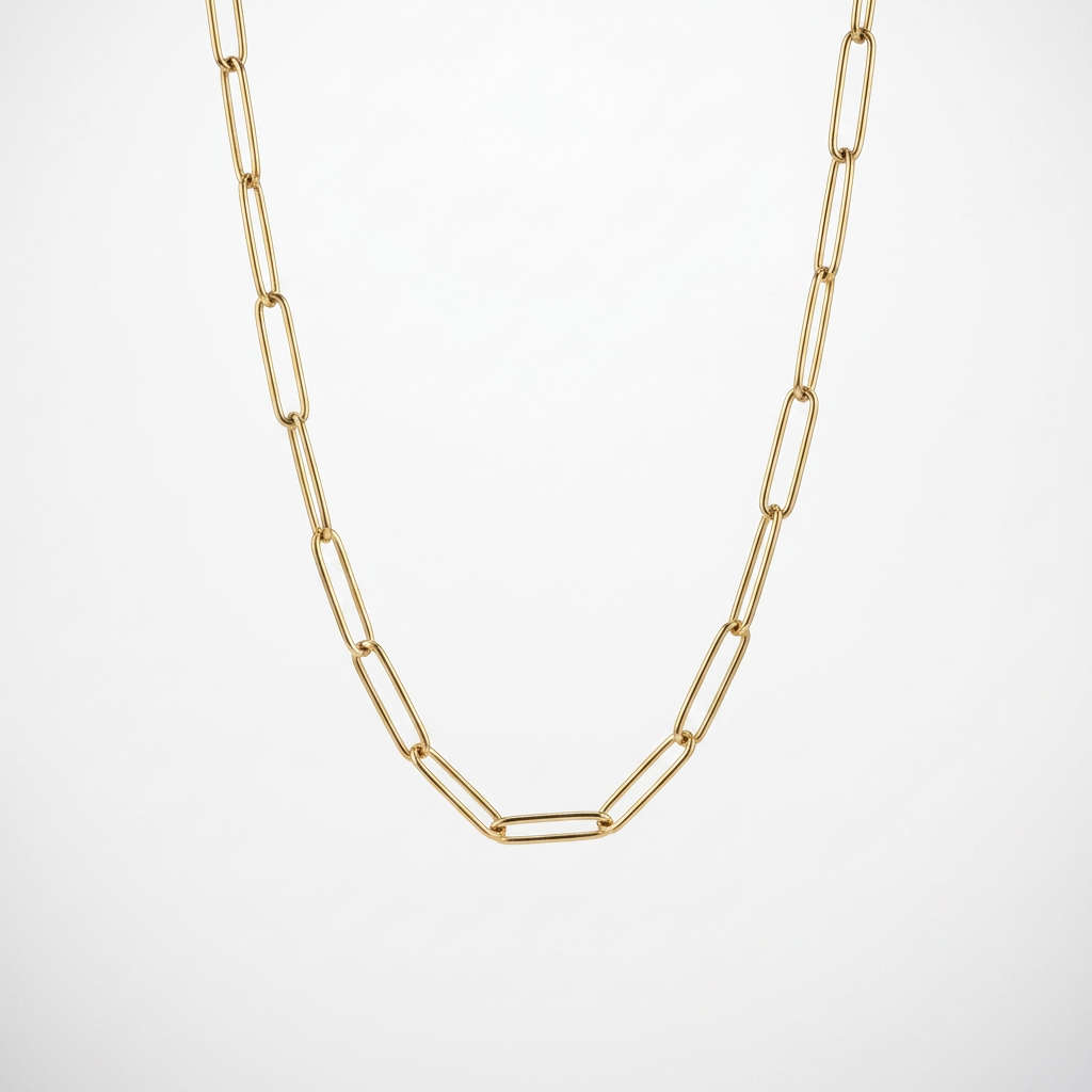 Cadena Eslabón Rectangular Dorada