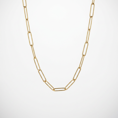Cadena Eslabón Rectangular Dorada