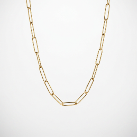 Cadena Eslabón Rectangular Dorada