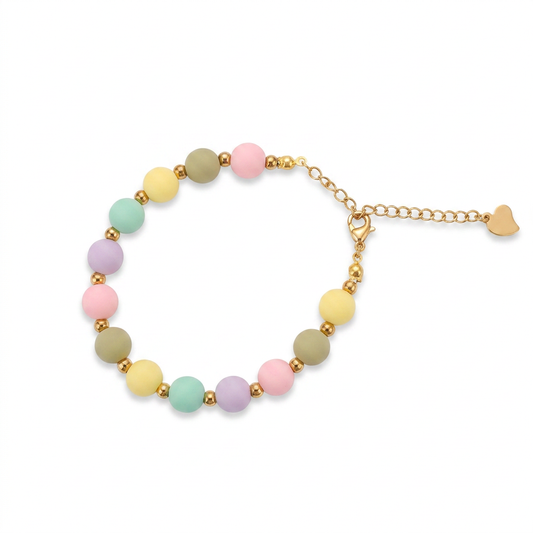Pulsera Arcoíris Combinada Dorada