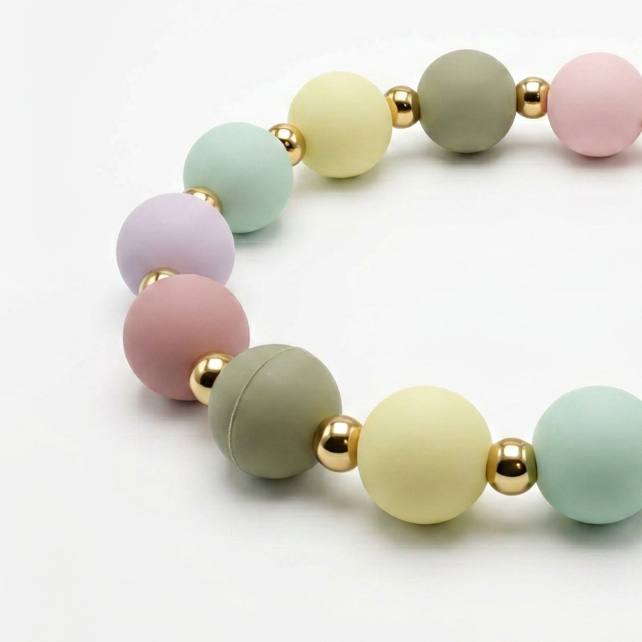 Pulsera Arcoíris Combinada Dorada