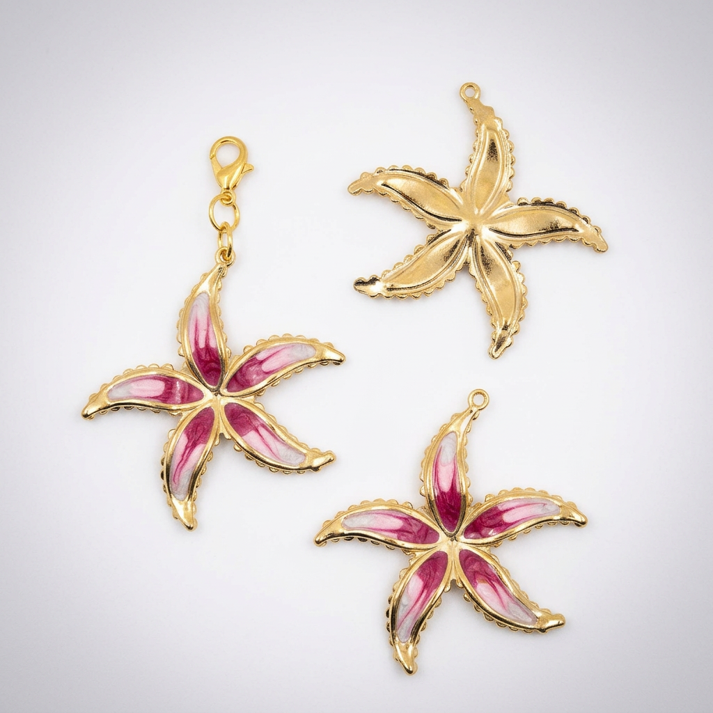 Colgante Estrella de Mar Rosa