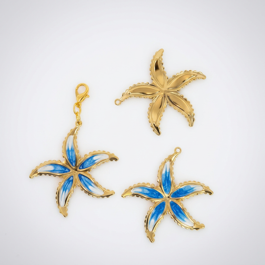 Colgante Estrella de Mar Azul Celeste