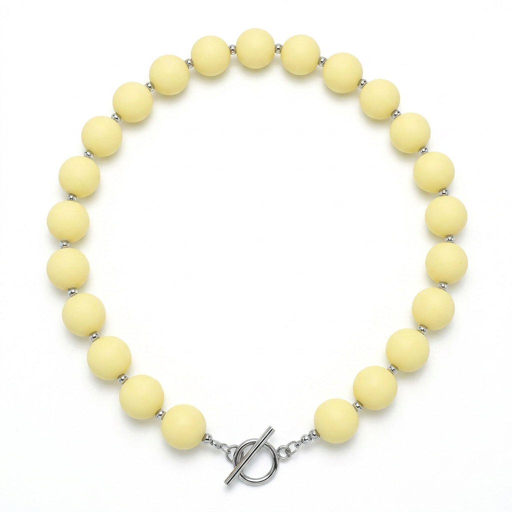 Collar Arcoíris Amarillo Plateado