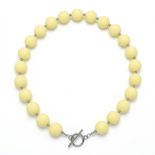 Collar Arcoíris Amarillo Plateado
