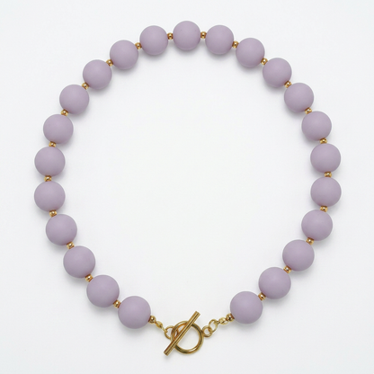 Collar Arcoíris Malva Dorado