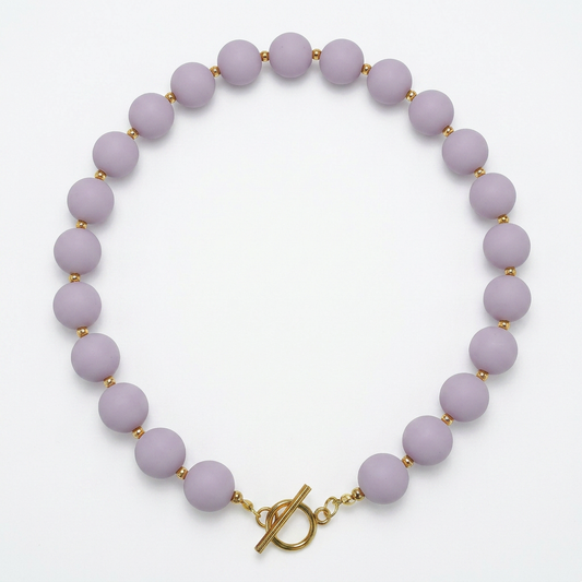 Collar Arcoíris Malva Dorado