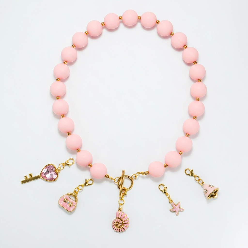 Collar Arcoíris Rosa Dorado