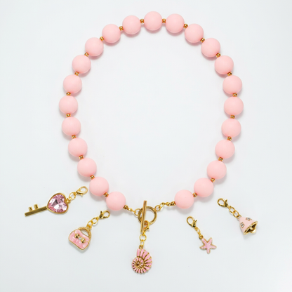 Collar Arcoíris Rosa Dorado