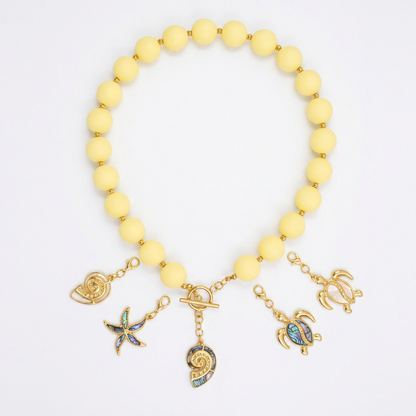 Collar Arcoíris Amarillo Dorado