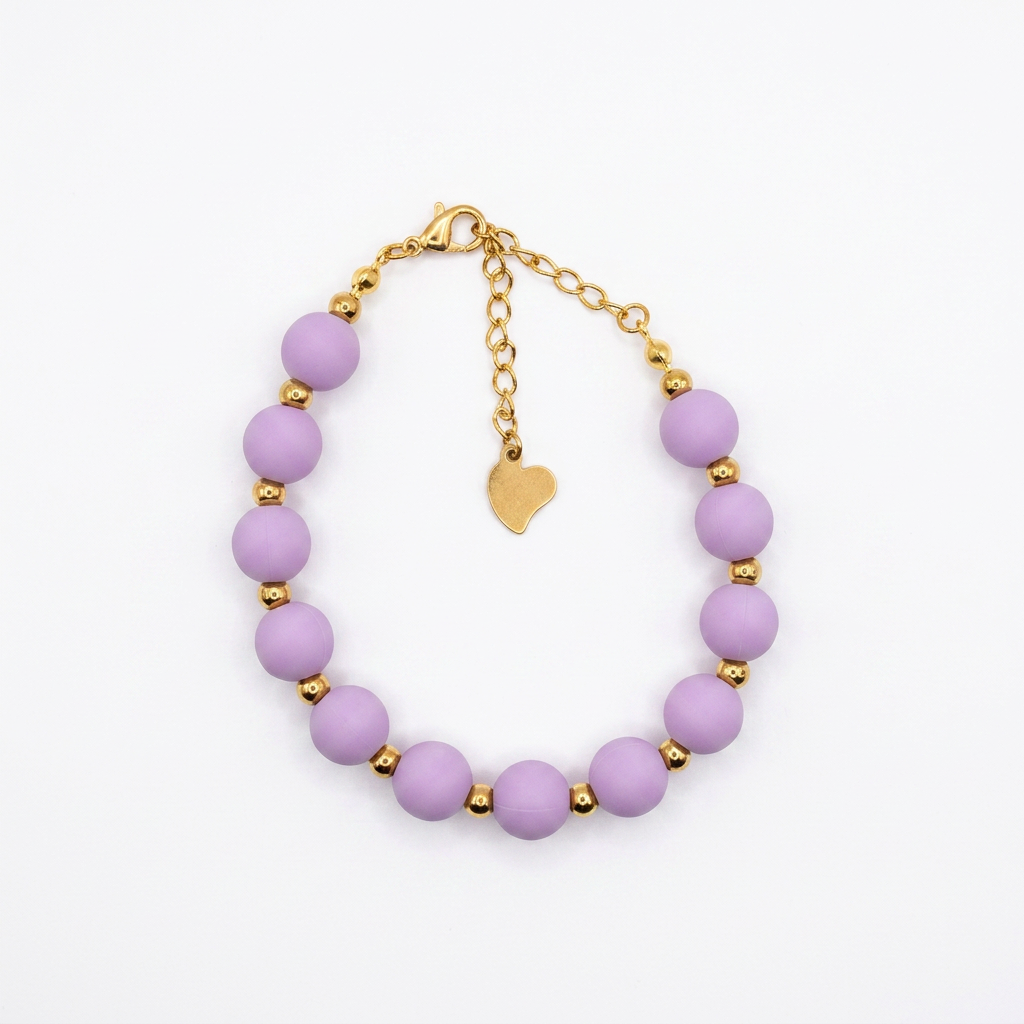 Pulsera Arcoíris Malva Dorado