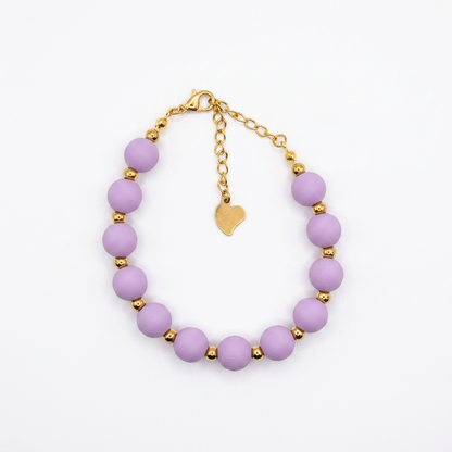 Pulsera Arcoíris Malva Dorado