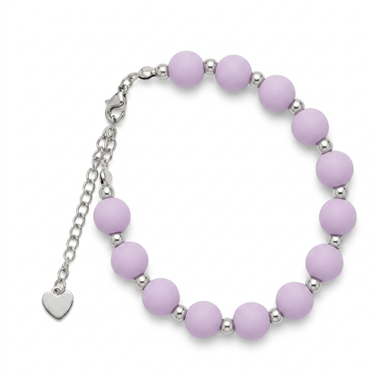 Pulsera Arcoíris Malva Plateado