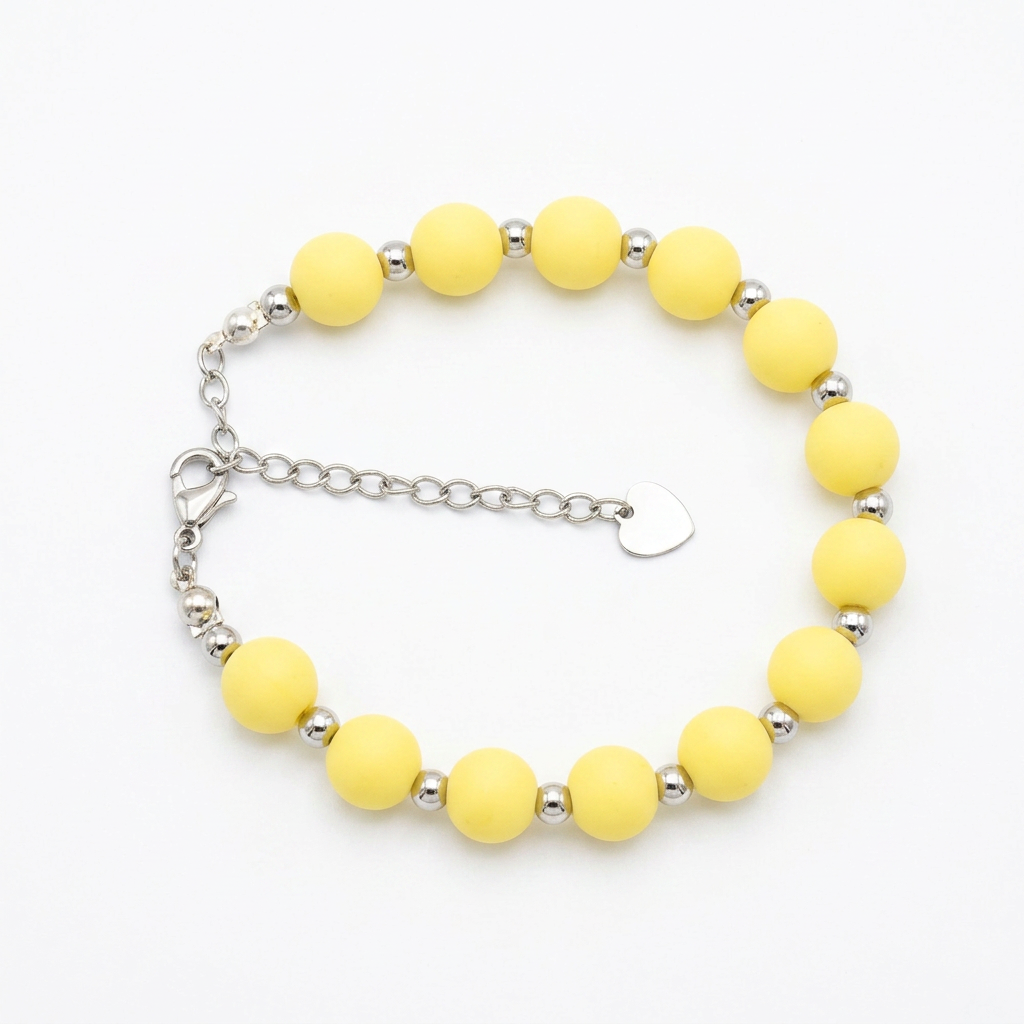 Pulsera Arcoíris Amarillo Plateado