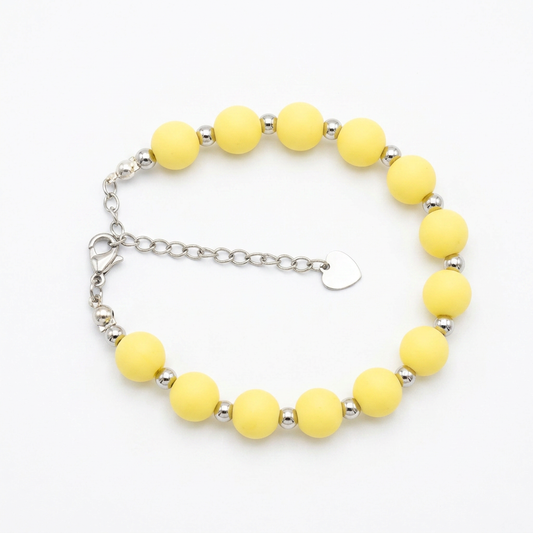 Pulsera Arcoíris Amarillo Plateado