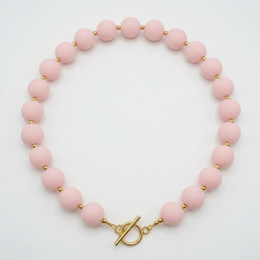 Collar Arcoíris Rosa Dorado