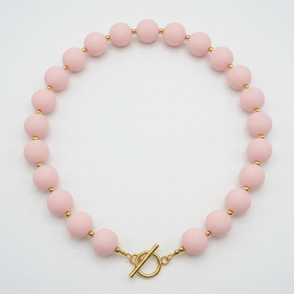 Collar Arcoíris Rosa Dorado