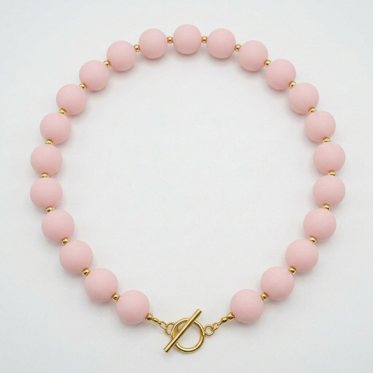 Collar Arcoíris Rosa Dorado