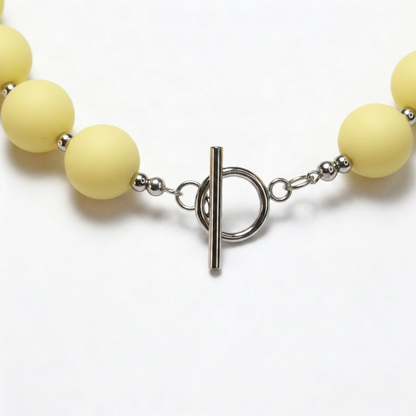 Collar Arcoíris Amarillo Plateado
